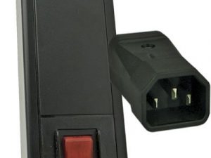 4 Way Filtered Neon Switch Vertical Angled Left PDU – 10A IEC C14 PDU Online